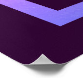 Mystieke regenboog pruim zon maan sterren bruiloft poster (Hoek)