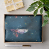 Mystieke Regenboog Uil en Volle Maan Celestial Tissuepapier (Geschenk)