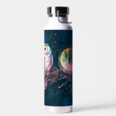 Mystieke Regenboog Uil en Volle Maan Celestial Waterfles (Links)