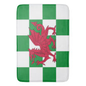 Mystieke Rode Keltische Draak Vlag van Wales Badmat (Voorkant Verticaal)