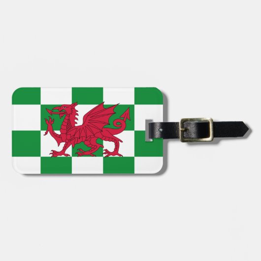 Mystieke Rode Keltische Draak Vlag van Wales Bagagelabel (Voorkant horizontaal)