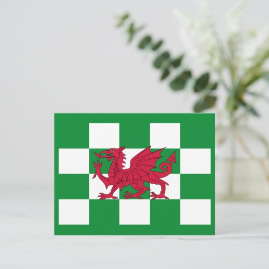 Mystieke Rode Keltische Draak Vlag van Wales Briefkaart (Staand voorkant)