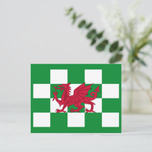Mystieke Rode Keltische Draak Vlag van Wales Briefkaart