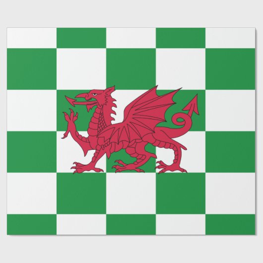 Mystieke Rode Keltische Draak Vlag van Wales Cadeaupapier (Vlak)