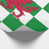 Mystieke Rode Keltische Draak Vlag van Wales Cadeaupapier (Hoek)
