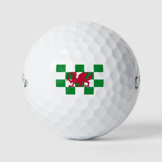 Mystieke Rode Keltische Draak Vlag van Wales Golfballen (Voorkant)