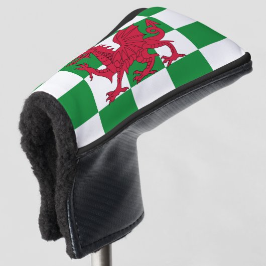 Mystieke Rode Keltische Draak Vlag van Wales Golfheadcover (3/4 voorkant)
