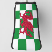 Mystieke Rode Keltische Draak Vlag van Wales Golfheadcover (Draai 90)