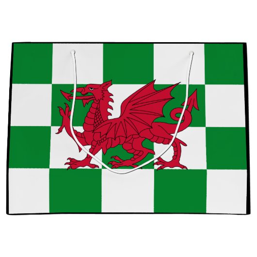 Mystieke Rode Keltische Draak Vlag van Wales Groot Cadeauzakje (Voorkant)