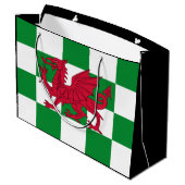Mystieke Rode Keltische Draak Vlag van Wales Groot Cadeauzakje (Achterkant Gekanteld)