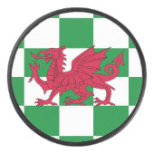 Mystieke Rode Keltische Draak Vlag van Wales Hockey Puck (Voorkant)