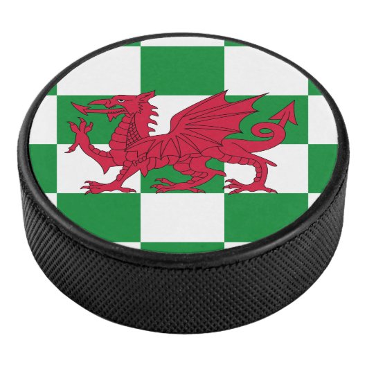 Mystieke Rode Keltische Draak Vlag van Wales Hockey Puck (3/4)