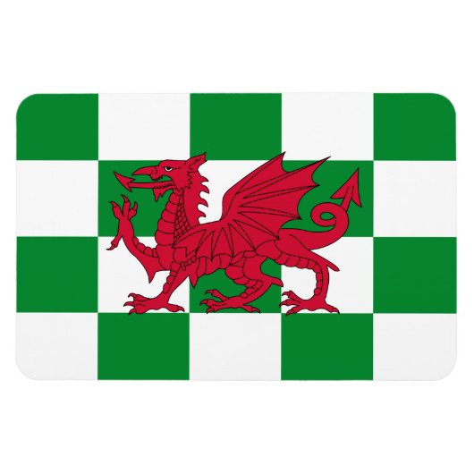 Mystieke Rode Keltische Draak Vlag van Wales Magneet (Horizontaal)