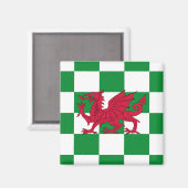 Mystieke Rode Keltische Draak Vlag van Wales Magneet (Voorkant / Achterkant)