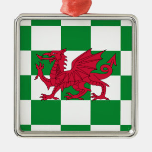 Mystieke Rode Keltische Draak Vlag van Wales Metalen Ornament