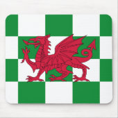 Mystieke Rode Keltische Draak Vlag van Wales Muismat (Voorkant)