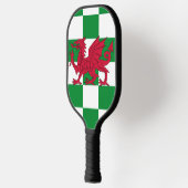 Mystieke Rode Keltische Draak Vlag van Wales Pickleball Paddle (Links)