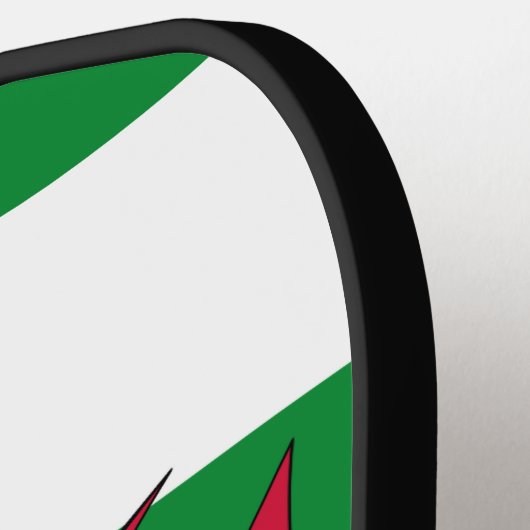 Mystieke Rode Keltische Draak Vlag van Wales Pickleball Paddle (Links Detail)