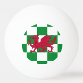 Mystieke Rode Keltische Draak Vlag van Wales Pingpongbal (Achterkant)