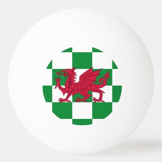 Mystieke Rode Keltische Draak Vlag van Wales Pingpongbal (Voorkant)