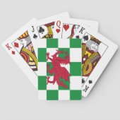 Mystieke Rode Keltische Draak Vlag van Wales Pokerkaarten (Achterkant)
