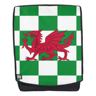 Mystieke Rode Keltische Draak Vlag van Wales Rugtassen