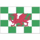 Mystieke Rode Keltische Draak Vlag van Wales Sticker (Voorkant)