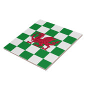 Mystieke Rode Keltische Draak Vlag van Wales Tegeltje (Zijkant)