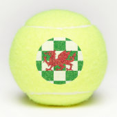 Mystieke Rode Keltische Draak Vlag van Wales Tennisballen (Voorkant)