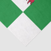 Mystieke Rode Keltische Draak Vlag van Wales Tissuepapier (Detail)