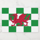 Mystieke Rode Keltische Draak Vlag van Wales Voedselcontainer Etiket (Enkel label)