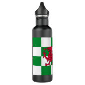 Mystieke Rode Keltische Draak Vlag van Wales Waterfles (Links)