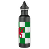 Mystieke Rode Keltische Draak Vlag van Wales Waterfles (Rechts)