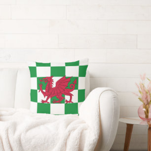 Mystieke Rode Keltische Drakenvlag van Wales Kussen