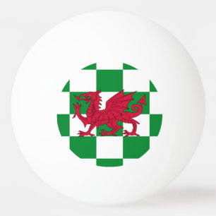 Mystieke Rode Keltische Drakenvlag van Wales Pingpongbal