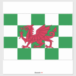 Mystieke Rode Keltische Drakenvlag van Wales Sticker