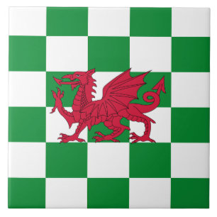 Mystieke Rode Keltische Drakenvlag van Wales Tegeltje