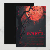 Mystieke Rode Volle Maan Custom Kaart (Voorkant / Achterkant)