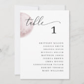 Mystieke Roze Maan Zitting Grafiek. Elegante bruil Kaart (Voorkant)