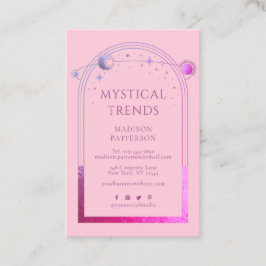 Mystieke Roze Paarse Hemelse Branding Visitekaartje