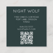 Mystieke Rozen Wijnstokken Magische Boho QR-code Vierkante Visitekaartje (Achterkant)