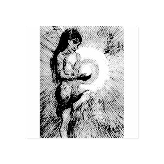 Mystieke Rubber Stamp 2x2 Rubberstempel (Afrduk)