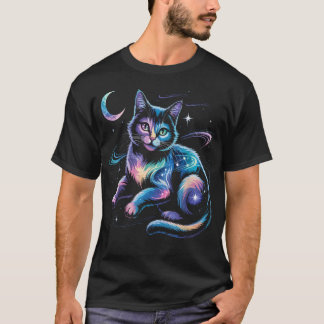 Mystieke Ruimte Kosmische Kat - Melkweg T-shirt