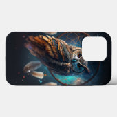 Mystieke ruimte-uil met dromenvangerkunst Case-Mate iPhone case (Achterkant (horizontaal))