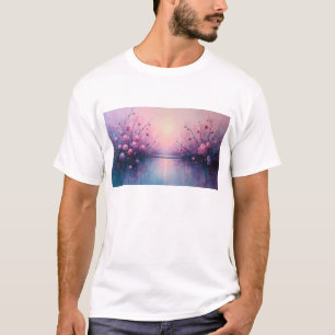 Mystieke Sakura-meer T-shirt Dromerige bloemenze