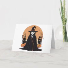 Mystieke Salem Zwarte Kat met Pompoenen