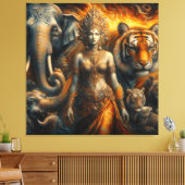 Mystieke scène van spiritueel canvas afdruk (Insitu (Woonkamer))