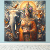 Mystieke scène van spiritueel canvas afdruk (Insitu (Houten vloer))