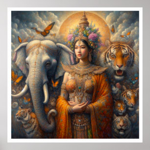 Mystieke scène van spiritueel poster