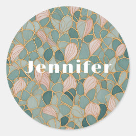 Mystieke Schalen: Pastel Fantasy Ronde Sticker